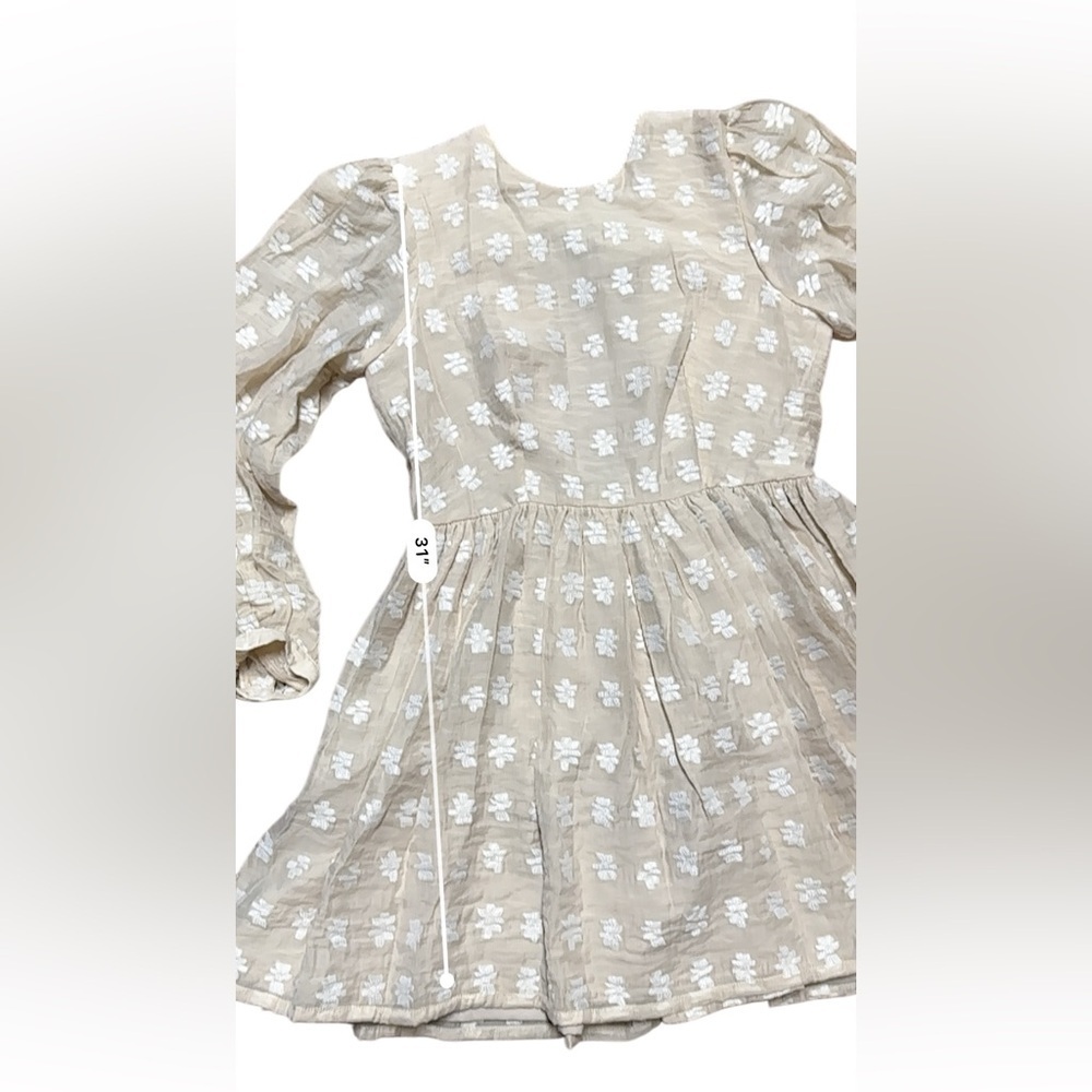 NWT CLC Corey Lynn Calter Divine Ivory Floral V Back Mini Dress Size Large - Picture 15 of 16